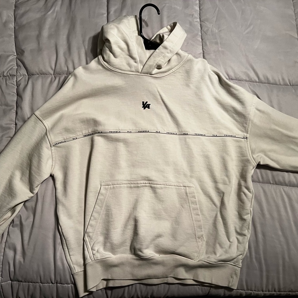 YoungLA Piping collection - cream colored hoodie - brand new, never worn -size L